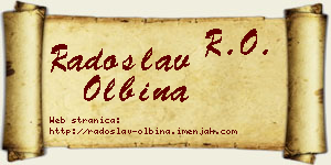 Radoslav Olbina vizit kartica